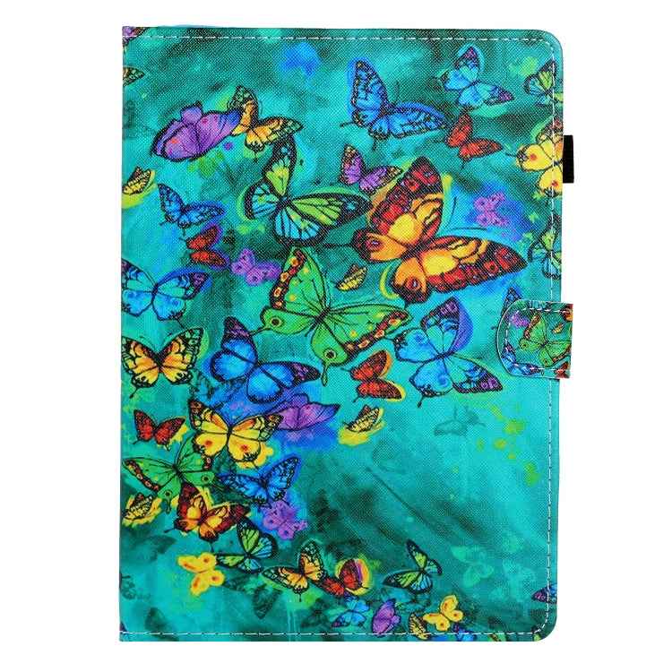 Colored Drawing Horizontal Flip PU Leather Case with Holder & Card Slot & Sleep / Wake-up Function