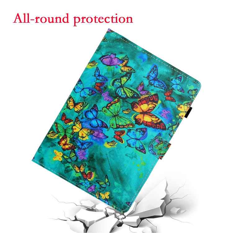 Colored Drawing Horizontal Flip PU Leather Case with Holder & Card Slot & Sleep / Wake-up Function