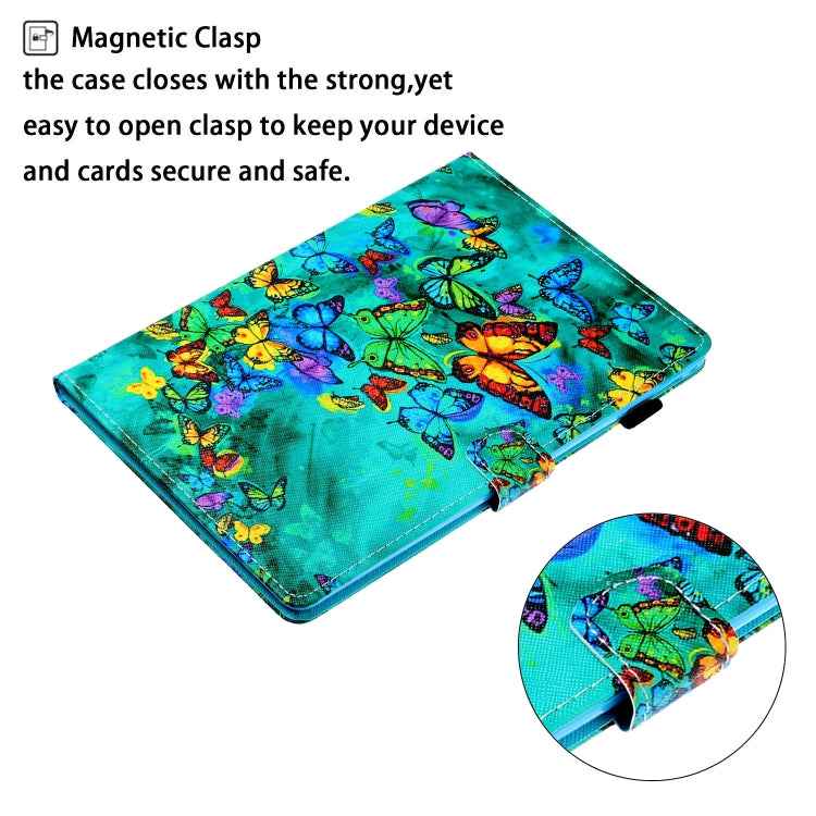 Colored Drawing Horizontal Flip PU Leather Case with Holder & Card Slot & Sleep / Wake-up Function