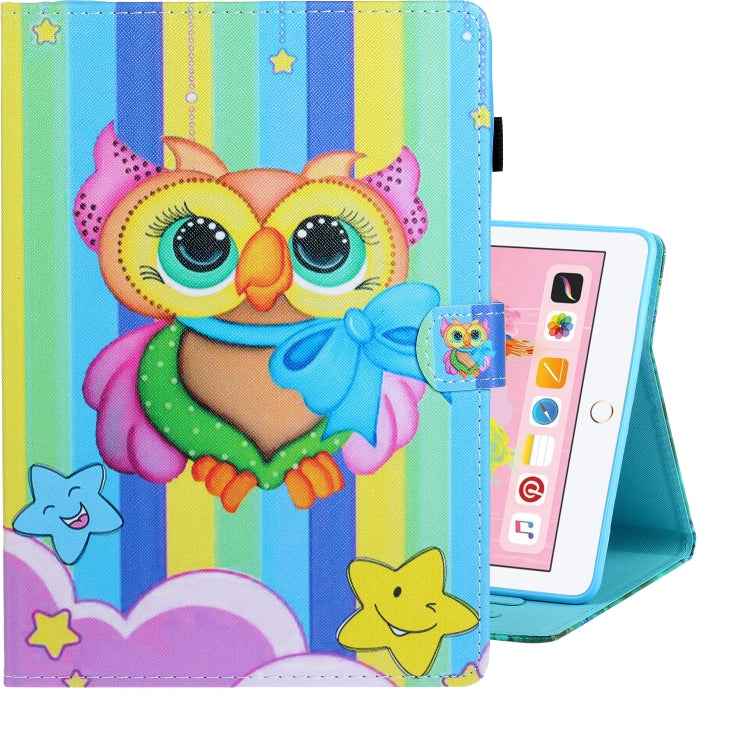 Colored Drawing Horizontal Flip PU Leather Case with Holder & Card Slot & Sleep / Wake-up Function
