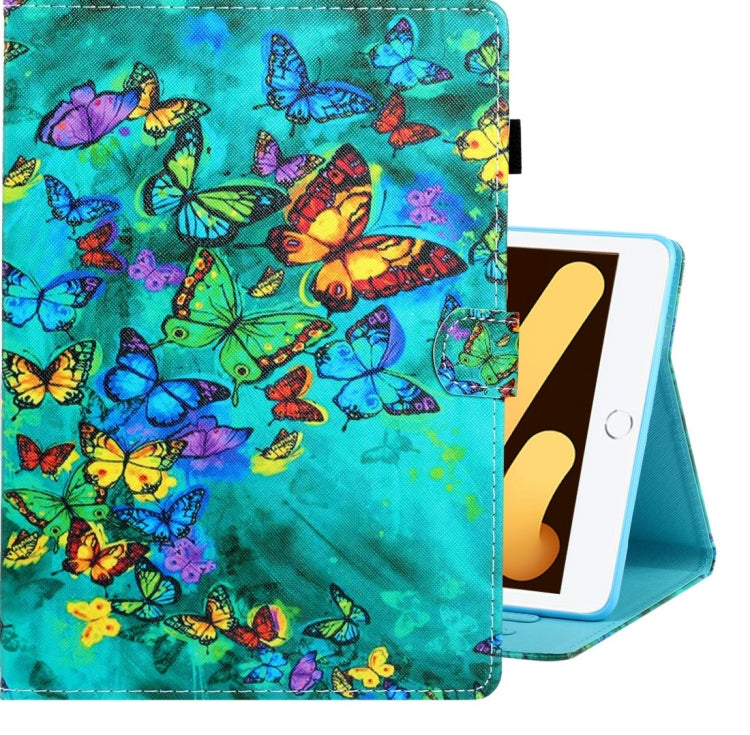 Colored Drawing Horizontal Flip PU Leather Case with Holder & Card Slot & Sleep / Wake-up Function