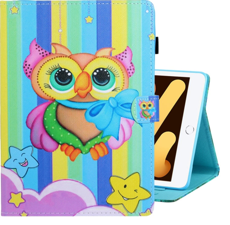 Colored Drawing Horizontal Flip PU Leather Case with Holder & Card Slot & Sleep / Wake-up Function