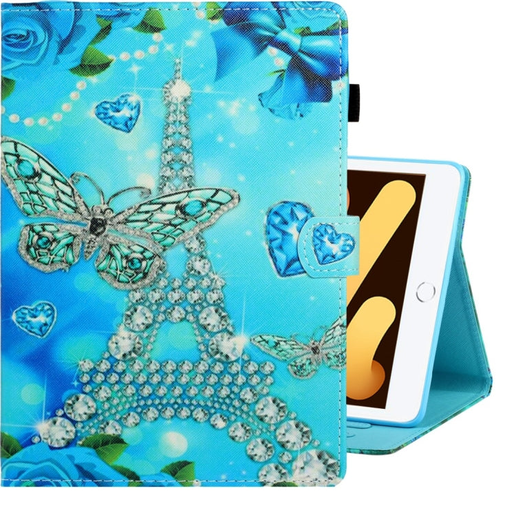 Colored Drawing Horizontal Flip PU Leather Case with Holder & Card Slot & Sleep / Wake-up Function
