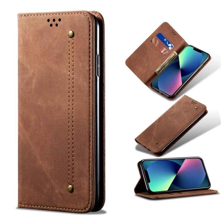 Denim Texture Casual Style Horizontal Flip Leather Case with Holder & Card Slots & Wallet, For iPhone 13, For iPhone 13 Mini, For iPhone 13 Pro, For iPhone 13 Pro Max