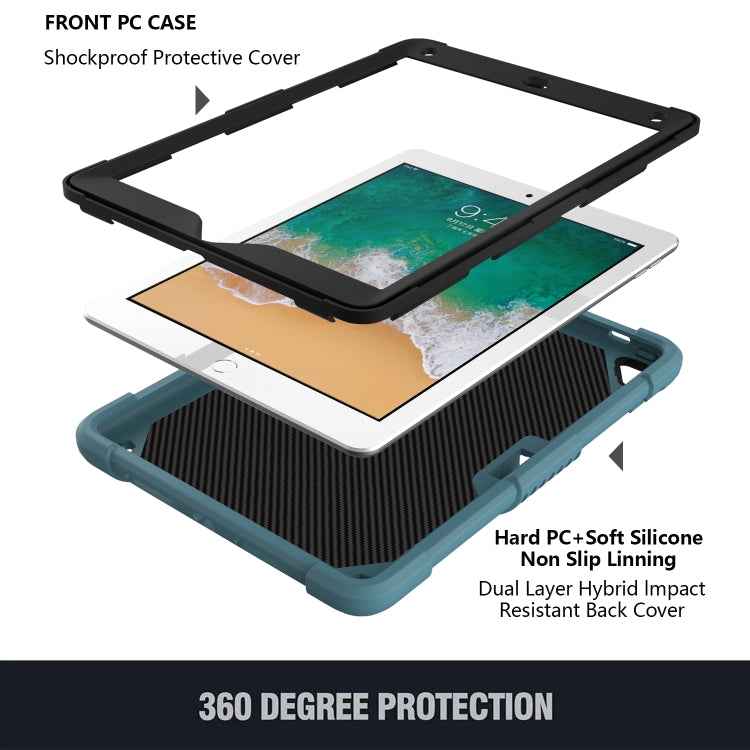 Pure Color PC + Silicone Anti-drop Protective Case with Butterfly Shape Holder & Pen Slot, For iPad 9.7 2018 & 2017 / Pro 9.7 inch / Air 2 / 6, For iPad 10.2 2021 & 2020 & 2019 / Air 3 10.5 inch, For iPad mini 6 2021 / mini 2024                        ...