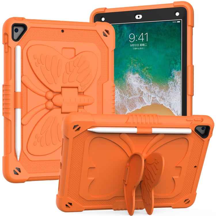 Pure Color PC + Silicone Anti-drop Protective Case with Butterfly Shape Holder & Pen Slot, For iPad 9.7 2018 & 2017 / Pro 9.7 inch / Air 2 / 6, For iPad 10.2 2021 & 2020 & 2019 / Air 3 10.5 inch, For iPad mini 6 2021 / mini 2024                        ...