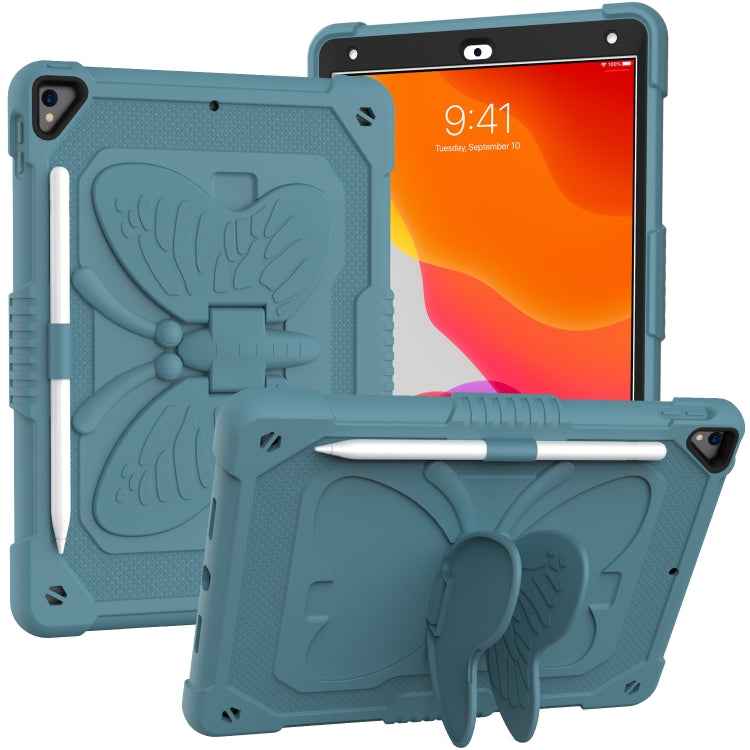 Pure Color PC + Silicone Anti-drop Protective Case with Butterfly Shape Holder & Pen Slot, For iPad 9.7 2018 & 2017 / Pro 9.7 inch / Air 2 / 6, For iPad 10.2 2021 & 2020 & 2019 / Air 3 10.5 inch, For iPad mini 6 2021 / mini 2024                        ...