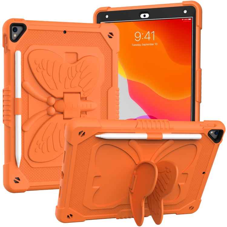Pure Color PC + Silicone Anti-drop Protective Case with Butterfly Shape Holder & Pen Slot, For iPad 9.7 2018 & 2017 / Pro 9.7 inch / Air 2 / 6, For iPad 10.2 2021 & 2020 & 2019 / Air 3 10.5 inch, For iPad mini 6 2021 / mini 2024                        ...