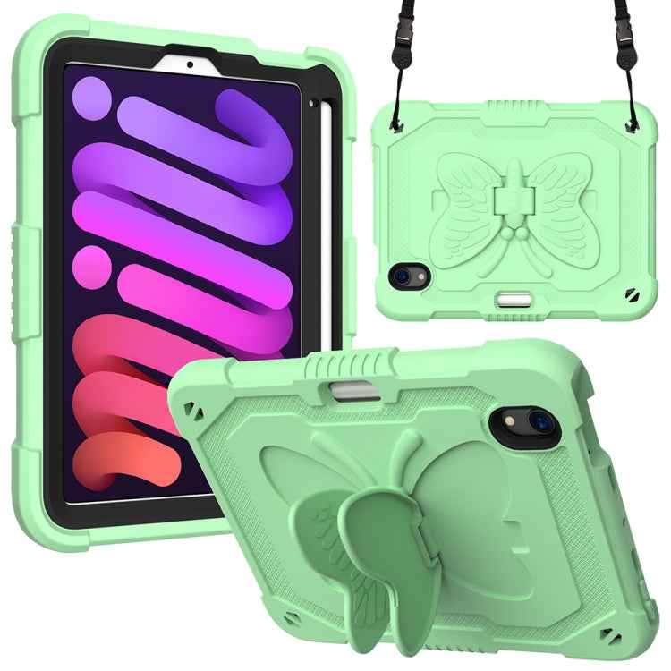 Pure Color PC + Silicone Anti-drop Protective Case with Butterfly Shape Holder & Pen Slot, For iPad 9.7 2018 & 2017 / Pro 9.7 inch / Air 2 / 6, For iPad 10.2 2021 & 2020 & 2019 / Air 3 10.5 inch, For iPad mini 6 2021 / mini 2024                        ...