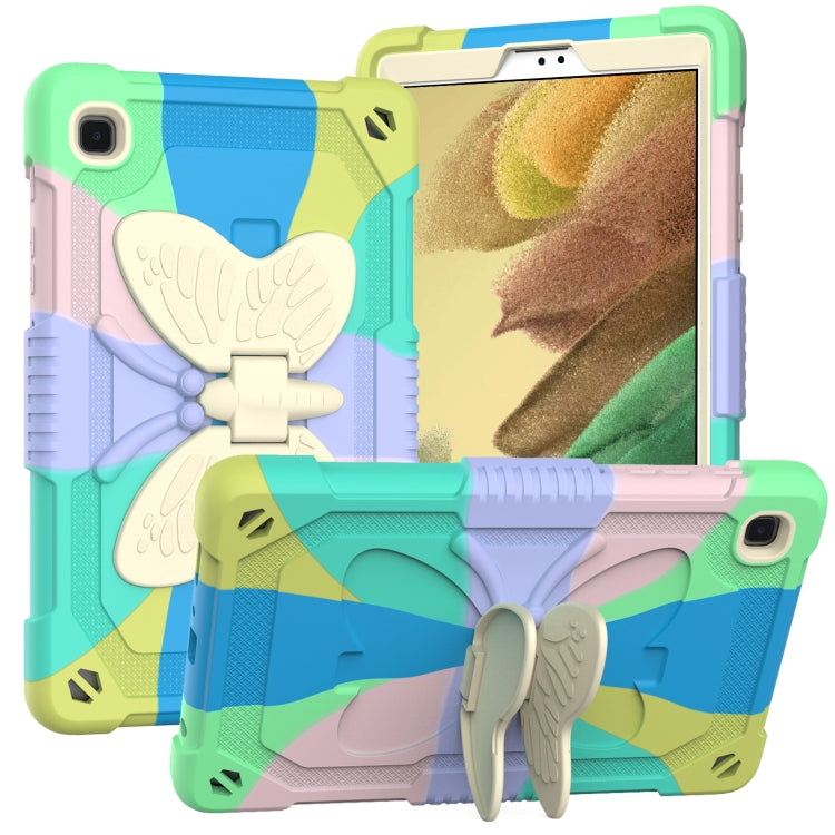 Beige PC + Silicone Anti-drop Protective Case with Butterfly Shape Holder & Pen Slot, For iPad 9.7 2018 & 2017 / Pro 9.7 inch / Air 2 / 6, For iPad 10.2 2021 & 2020 & 2019 / Air 3 10.5 inch, For iPad 10.2 2020 & 2019 / Air 3 10.5 inch                  ...