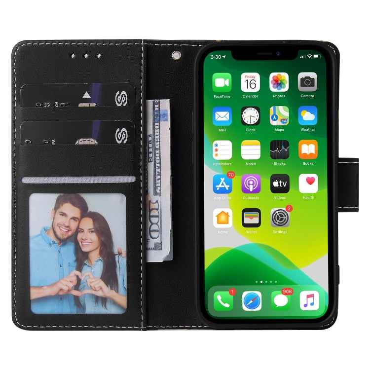 Marble Bronzing Stitching Horizontal Flip PU Leather Case with Holder & Card Slots & Wallet & Photo Frame, For iPhone 13 mini, For iPhone 13, For iPhone 13 Pro, For iPhone 13 Pro Max