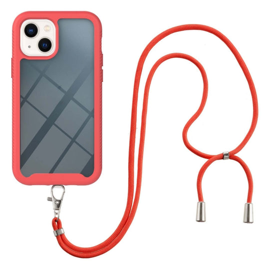 Starry Sky Solid Color Series Shockproof PC + TPU Protective Case with Neck Strap, For iPhone 13 mini, For iPhone 13, For iPhone 13 Pro, For iPhone 13 Pro Max
