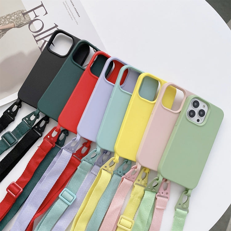 Elastic Silicone Protective Case with Wide Neck Lanyard, For iPhone 12 mini
