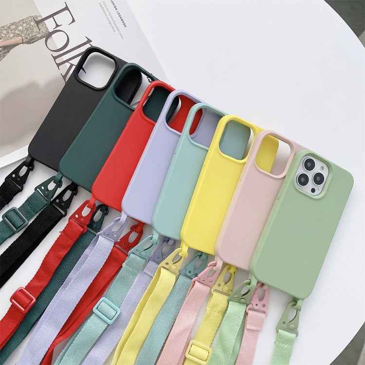 Elastic Silicone Protective Case with Wide Neck Lanyard, For iPhone 11 Pro Max, For iPhone 12 mini