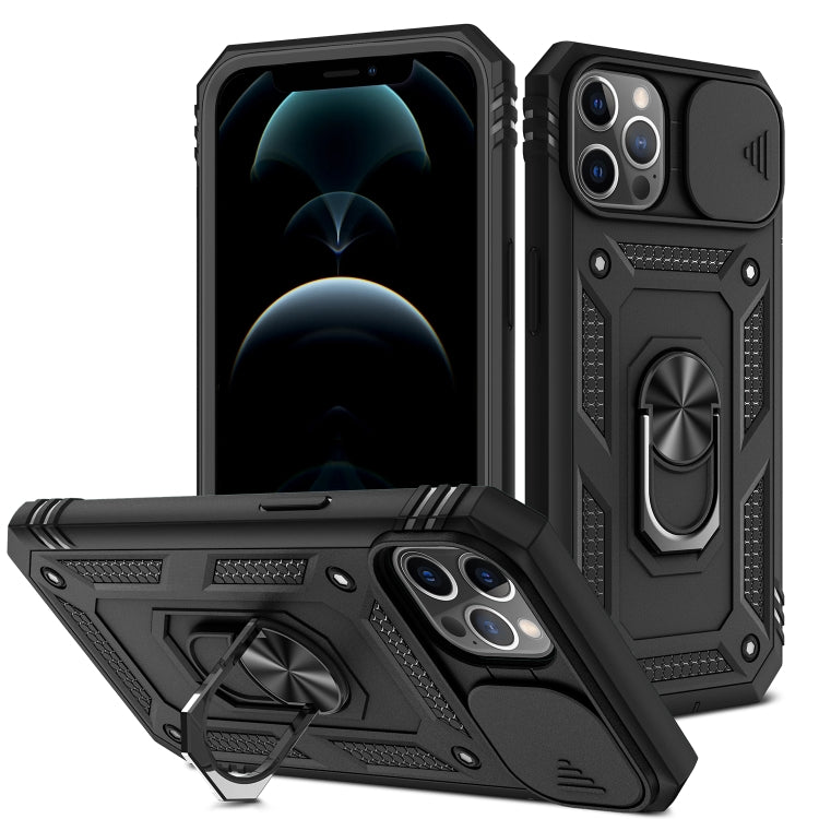 Sliding Camera Cover Design TPU + PC Protective Case with 360 Degree Rotating Holder & Card Slot, For iPhone 12 mini, For iPhone 12 / 12 Pro, For iPhone 12 Pro Max, For iPhone 11, For iPhone 11 Pro, For iPhone 11 Pro Max