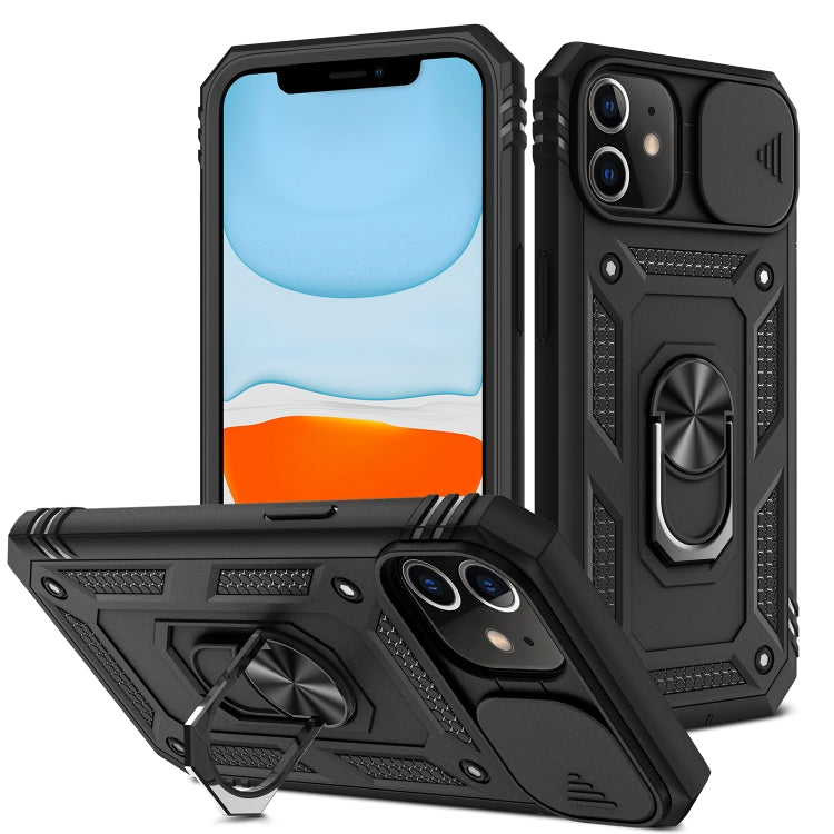 Sliding Camera Cover Design TPU + PC Protective Case with 360 Degree Rotating Holder & Card Slot, For iPhone 12 mini, For iPhone 12 / 12 Pro, For iPhone 12 Pro Max, For iPhone 11, For iPhone 11 Pro, For iPhone 11 Pro Max