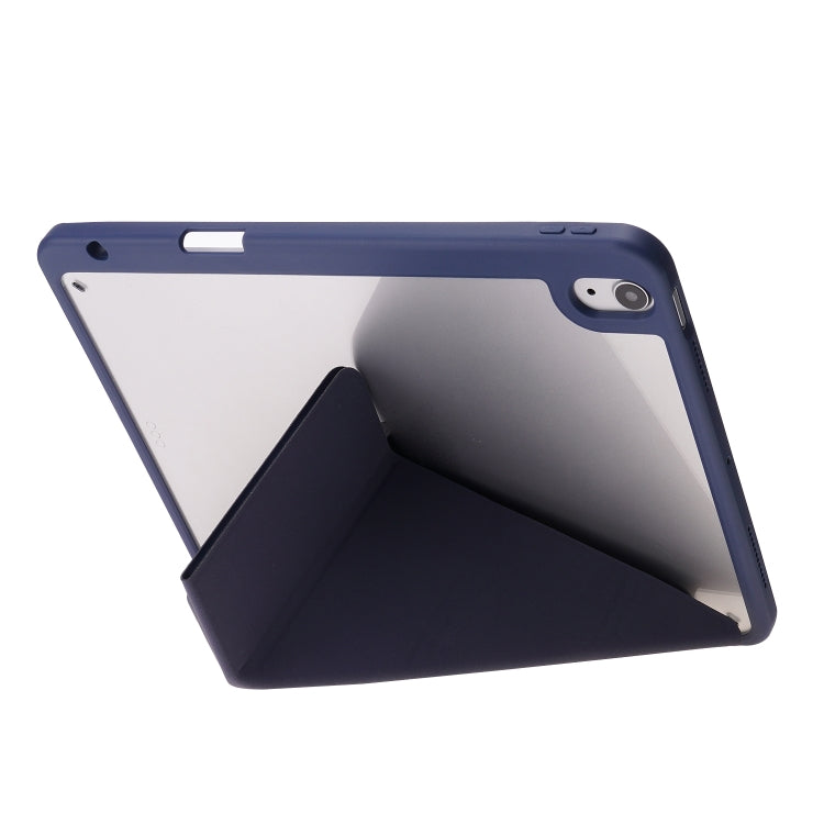 Deformation Transparent Acrylic Horizontal Flip PU Leather Case with Multi-folding Holder & Sleep / Wake-up Function & Pen Slot, For iPad Air 2022 / 2020 10.9, For iPad Pro 11.0 2021 / 2020 / 2018, For iPad 9.7 2017 / 2018 / Pro 9.7                    ...