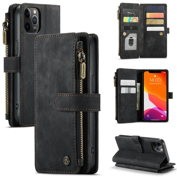 CaseMe-C30 PU + TPU Multifunctional Horizontal Flip Leather Case with Holder & Card Slot & Wallet & Zipper Pocket, For iPhone 8 Plus & 7 Plus & 6 Plus, For iPhone SE 2022 / SE 2020 / 8 / 7 / 6, For iPhone 11, For iPhone 11 Pro, For iPhone 11 Pro Max   ...
