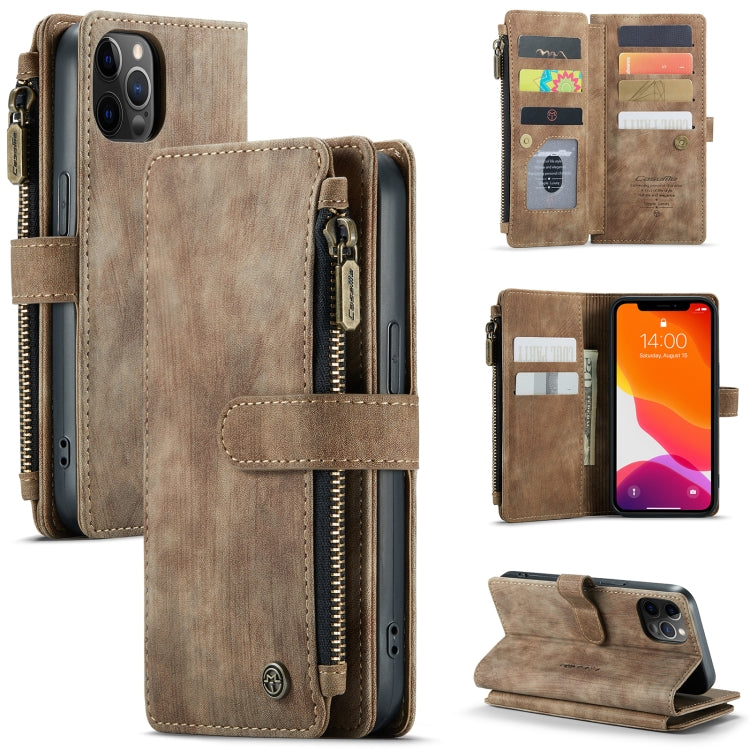CaseMe-C30 PU + TPU Multifunctional Horizontal Flip Leather Case with Holder & Card Slot & Wallet & Zipper Pocket, For iPhone 8 Plus & 7 Plus & 6 Plus, For iPhone SE 2022 / SE 2020 / 8 / 7 / 6, For iPhone 11, For iPhone 11 Pro, For iPhone 11 Pro Max   ...