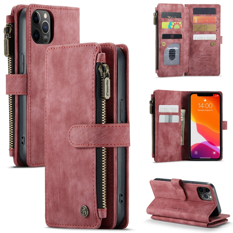 CaseMe-C30 PU + TPU Multifunctional Horizontal Flip Leather Case with Holder & Card Slot & Wallet & Zipper Pocket, For iPhone 8 Plus & 7 Plus & 6 Plus, For iPhone SE 2022 / SE 2020 / 8 / 7 / 6, For iPhone 11, For iPhone 11 Pro, For iPhone 11 Pro Max   ...