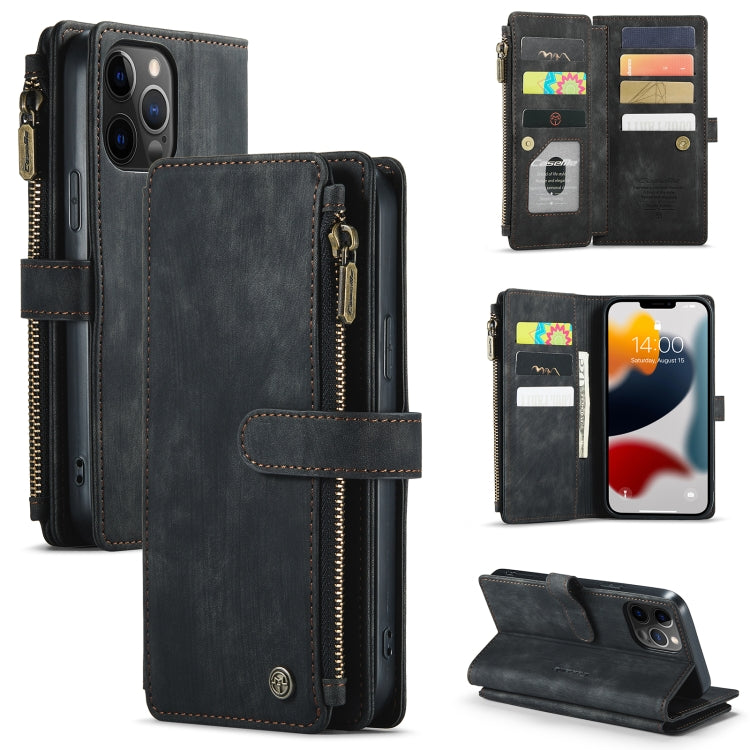 CaseMe-C30 PU + TPU Multifunctional Horizontal Flip Leather Case with Holder & Card Slot & Wallet & Zipper Pocket, For iPhone 8 Plus & 7 Plus & 6 Plus, For iPhone SE 2022 / SE 2020 / 8 / 7 / 6, For iPhone 11, For iPhone 11 Pro, For iPhone 11 Pro Max   ...