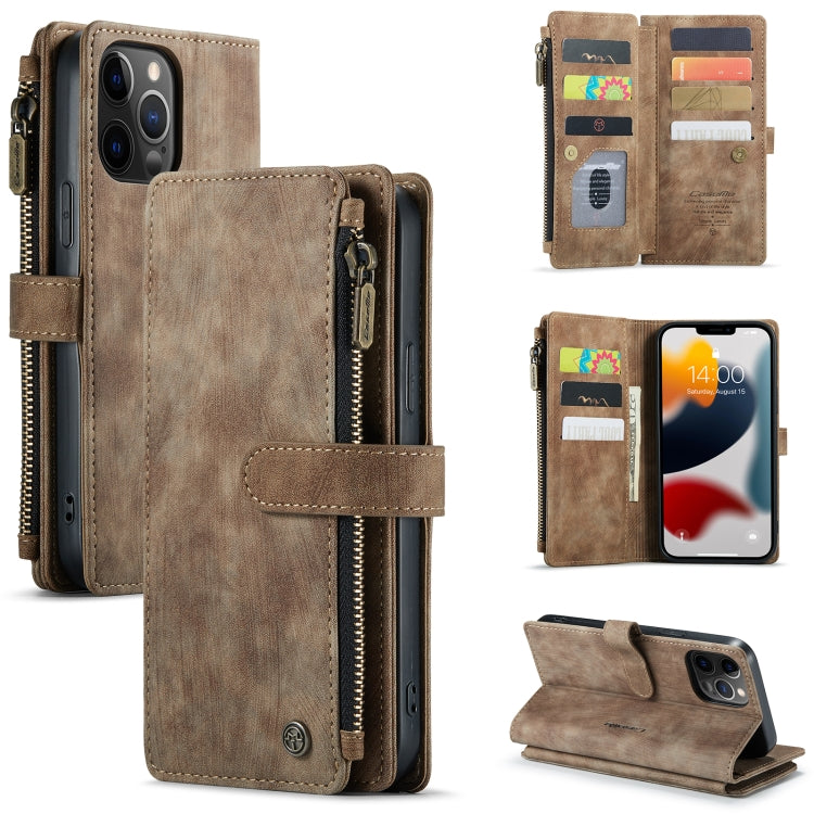 CaseMe-C30 PU + TPU Multifunctional Horizontal Flip Leather Case with Holder & Card Slot & Wallet & Zipper Pocket, For iPhone 8 Plus & 7 Plus & 6 Plus, For iPhone SE 2022 / SE 2020 / 8 / 7 / 6, For iPhone 11, For iPhone 11 Pro, For iPhone 11 Pro Max   ...