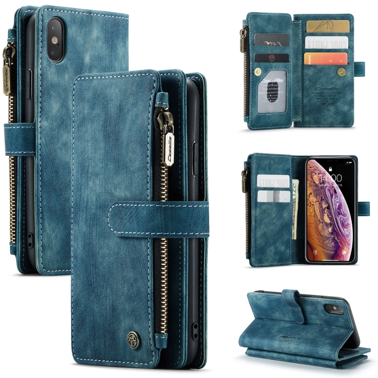 CaseMe-C30 PU + TPU Multifunctional Horizontal Flip Leather Case with Holder & Card Slot & Wallet & Zipper Pocket, For iPhone 8 Plus & 7 Plus & 6 Plus, For iPhone SE 2022 / SE 2020 / 8 / 7 / 6, For iPhone 11, For iPhone 11 Pro, For iPhone 11 Pro Max   ...