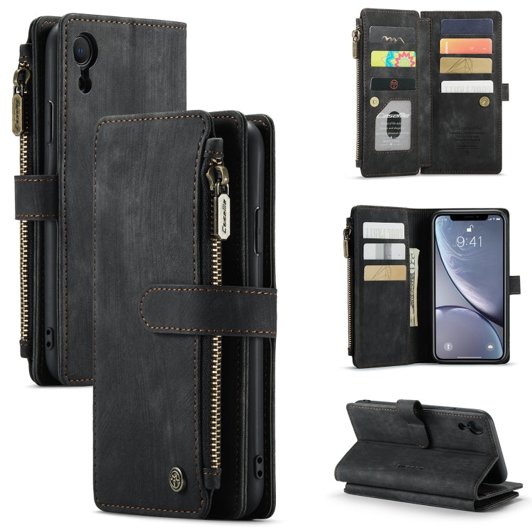CaseMe-C30 PU + TPU Multifunctional Horizontal Flip Leather Case with Holder & Card Slot & Wallet & Zipper Pocket, For iPhone 8 Plus & 7 Plus & 6 Plus, For iPhone SE 2022 / SE 2020 / 8 / 7 / 6, For iPhone 11, For iPhone 11 Pro, For iPhone 11 Pro Max   ...