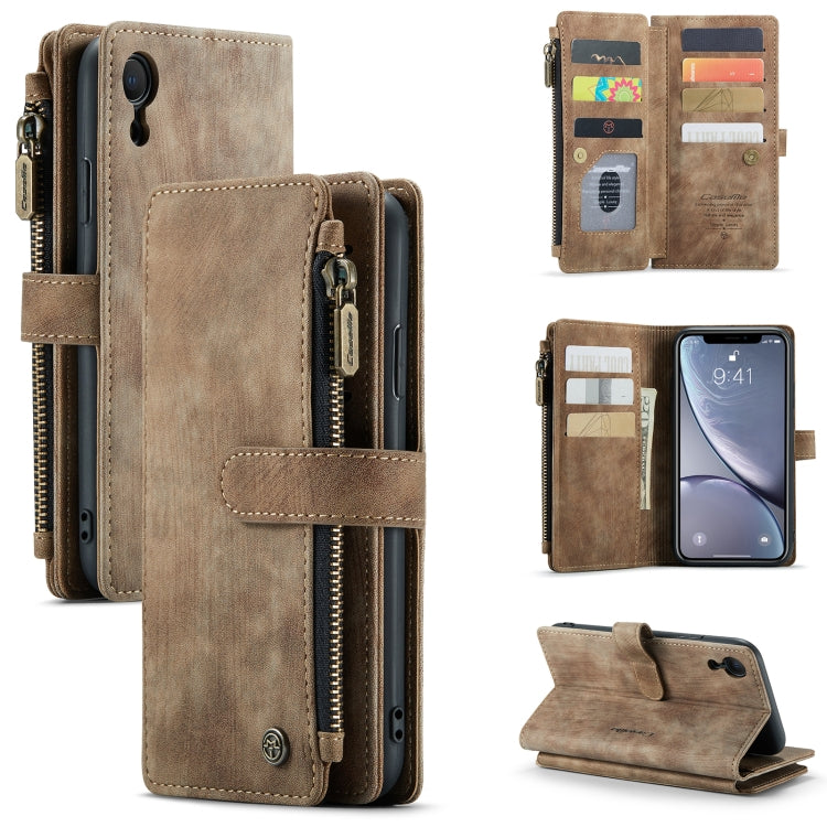 CaseMe-C30 PU + TPU Multifunctional Horizontal Flip Leather Case with Holder & Card Slot & Wallet & Zipper Pocket, For iPhone 8 Plus & 7 Plus & 6 Plus, For iPhone SE 2022 / SE 2020 / 8 / 7 / 6, For iPhone 11, For iPhone 11 Pro, For iPhone 11 Pro Max   ...