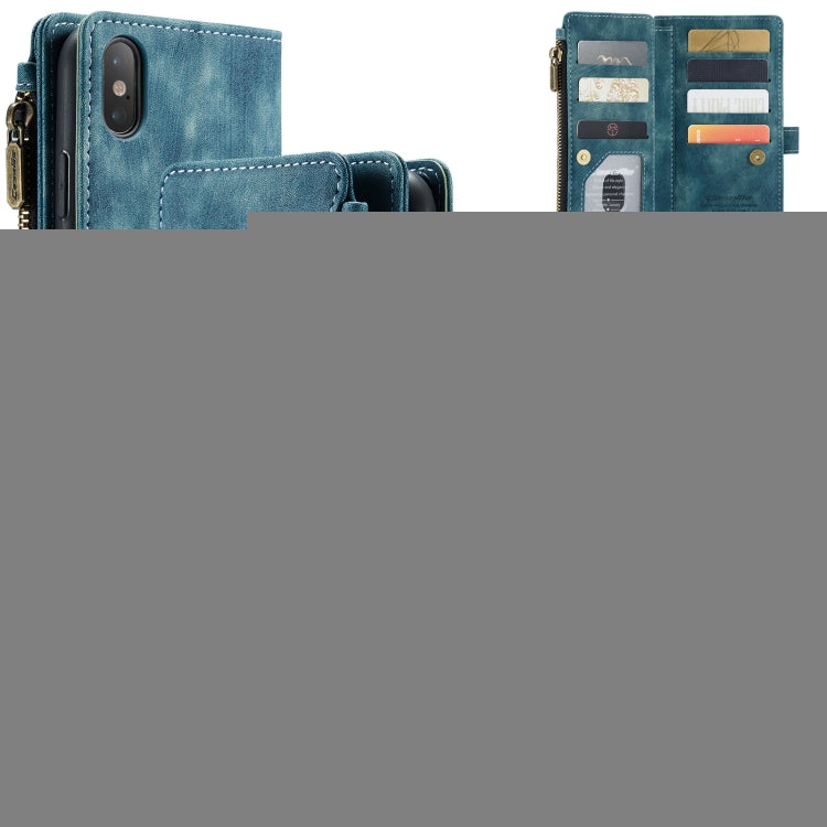 CaseMe-C30 PU + TPU Multifunctional Horizontal Flip Leather Case with Holder & Card Slot & Wallet & Zipper Pocket, For iPhone 8 Plus & 7 Plus & 6 Plus, For iPhone SE 2022 / SE 2020 / 8 / 7 / 6, For iPhone 11, For iPhone 11 Pro, For iPhone 11 Pro Max   ...