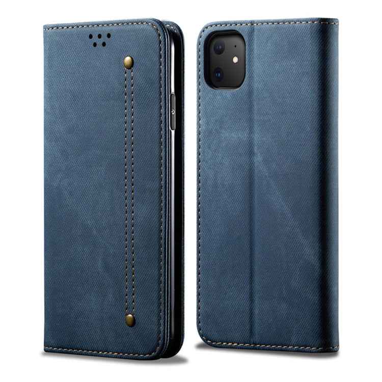 Denim Texture Casual Style Horizontal Flip Leather Case with Holder & Card Slots & Wallet