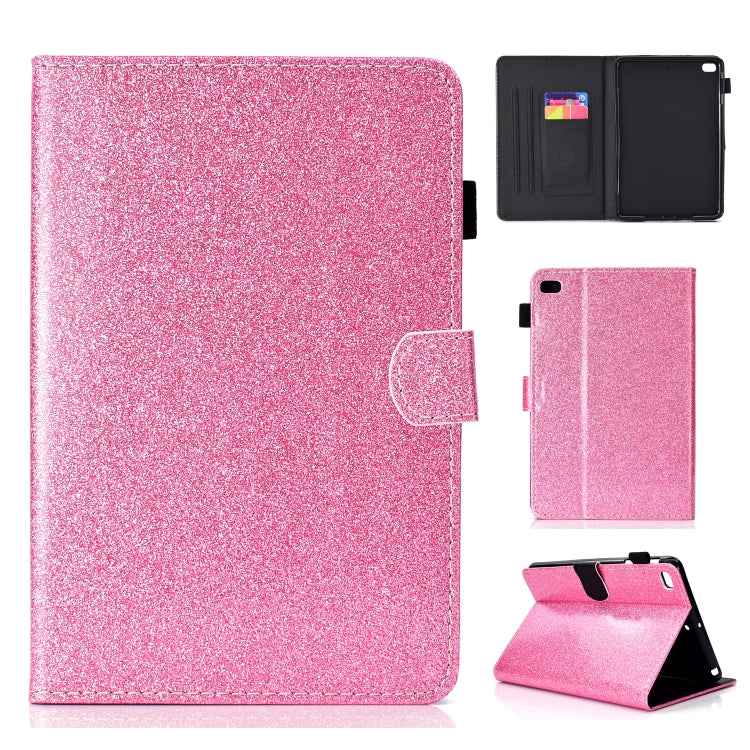 Varnish Glitter Powder Horizontal Flip Leather Case with Holder & Card Slot