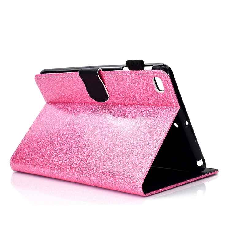 Varnish Glitter Powder Horizontal Flip Leather Case with Holder & Card Slot