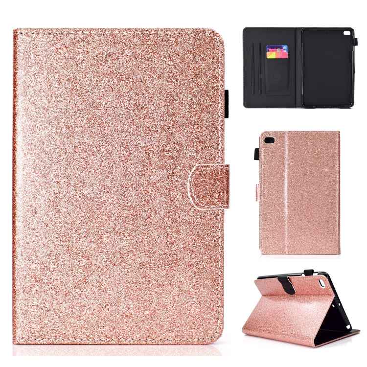 Varnish Glitter Powder Horizontal Flip Leather Case with Holder & Card Slot