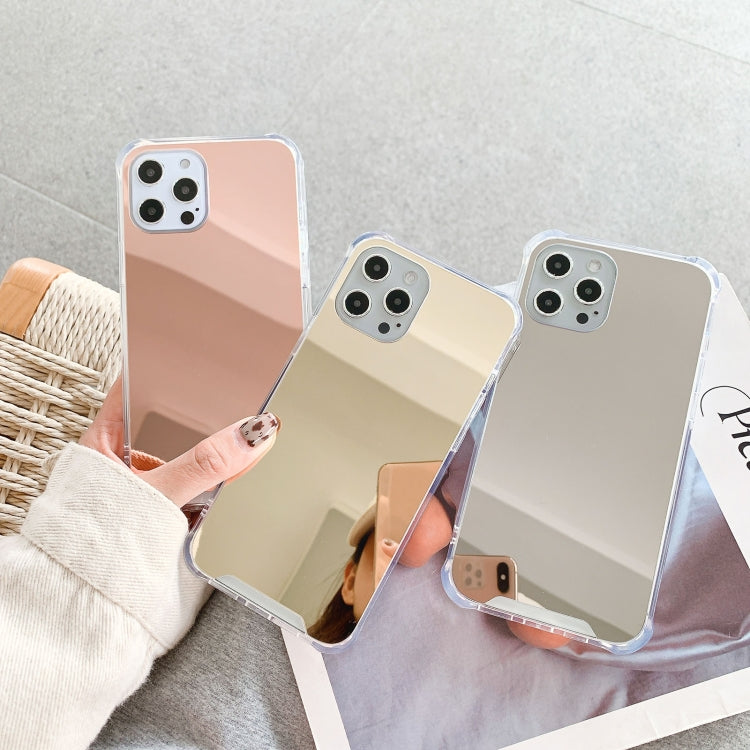 TPU + Acrylic Four Drop Luxury Plating Mirror Phone Case Cover, For iPhone 13 Pro Max, For iPhone 13 Pro, For iPhone 13, For iPhone 13 mini