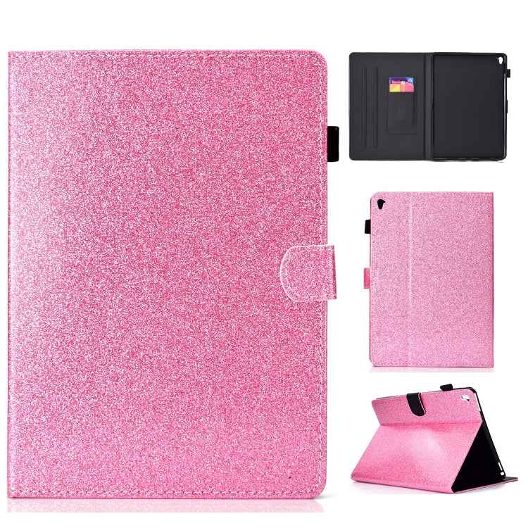 Varnish Glitter Powder Horizontal Flip Leather Case with Holder & Card Slot