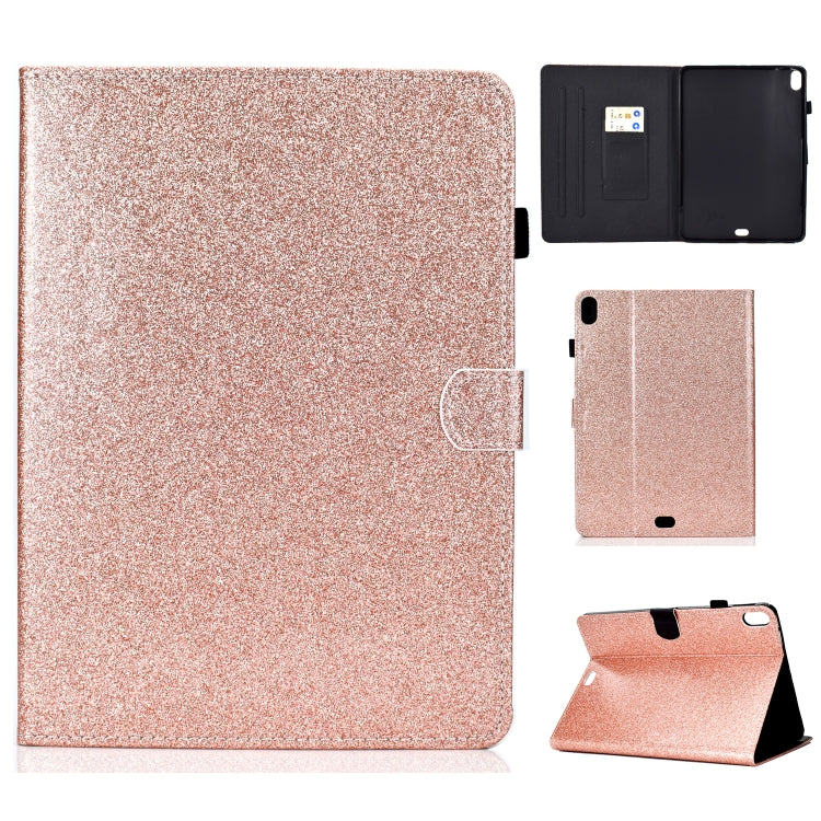 Varnish Glitter Powder Horizontal Flip Leather Case with Holder & Card Slot