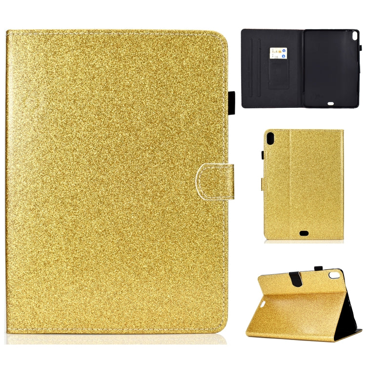 Varnish Glitter Powder Horizontal Flip Leather Case with Holder & Card Slot