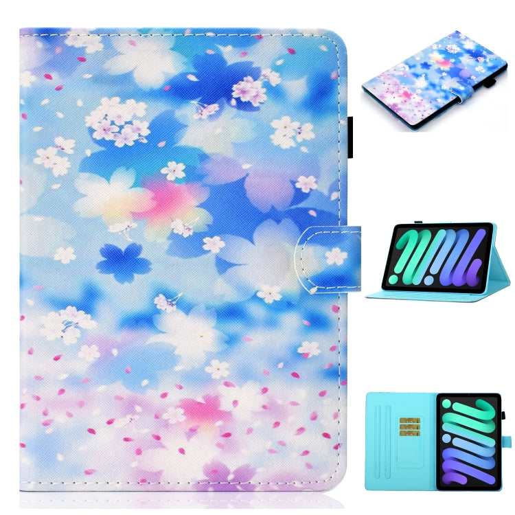 Coloured Drawing Horizontal Flip Leather Case with Holder & Card Slot & Sleep / Wake-up Function, For iPad mini 2024 / mini 6