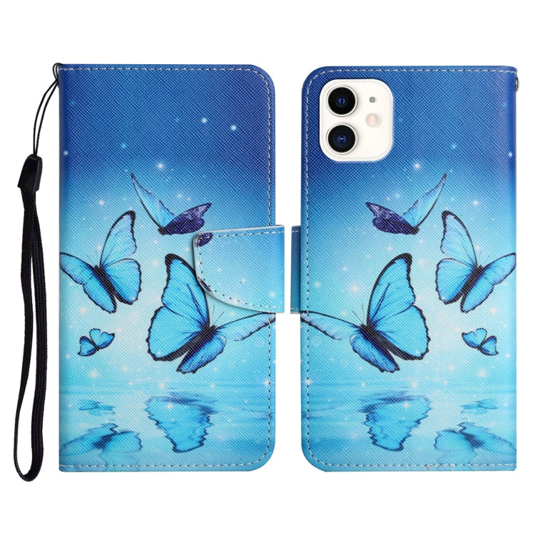 Painted Pattern Horizontal Flip Leather Case with Holder & Card Slot & Wallet, For iPhone 12 mini, For iPhone 11 Pro Max, For iPhone 11 Pro
