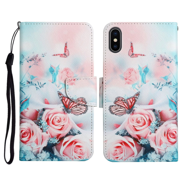 Painted Pattern Horizontal Flip Leather Case with Holder & Card Slot & Wallet, For iPhone X / XS, For iPhone SE 2022 / SE 2020 / 8 / 7, For iPhone 8 Plus & 7 Plus