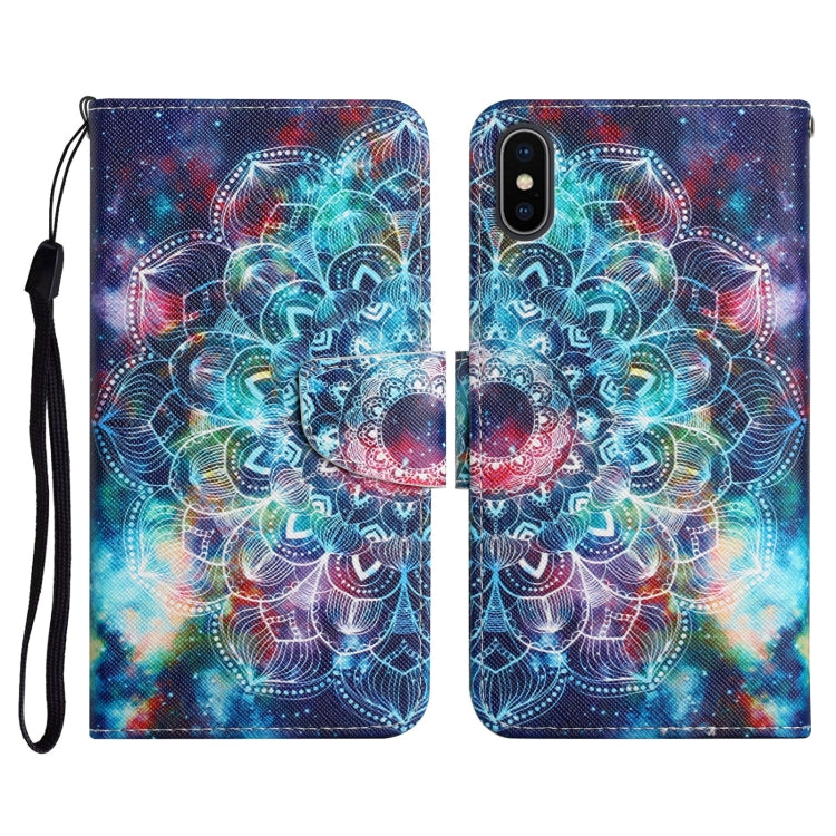 Painted Pattern Horizontal Flip Leather Case with Holder & Card Slot & Wallet, For iPhone X / XS, For iPhone SE 2022 / SE 2020 / 8 / 7, For iPhone 8 Plus & 7 Plus