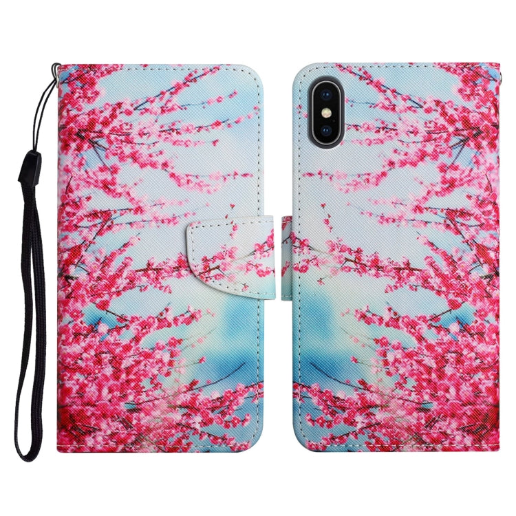 Painted Pattern Horizontal Flip Leather Case with Holder & Card Slot & Wallet, For iPhone X / XS, For iPhone SE 2022 / SE 2020 / 8 / 7, For iPhone 8 Plus & 7 Plus