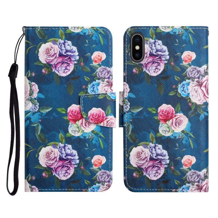 Painted Pattern Horizontal Flip Leather Case with Holder & Card Slot & Wallet, For iPhone X / XS, For iPhone SE 2022 / SE 2020 / 8 / 7, For iPhone 8 Plus & 7 Plus
