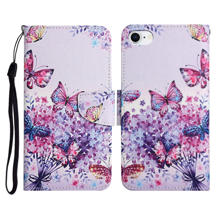 Painted Pattern Horizontal Flip Leather Case with Holder & Card Slot & Wallet, For iPhone X / XS, For iPhone SE 2022 / SE 2020 / 8 / 7, For iPhone 8 Plus & 7 Plus