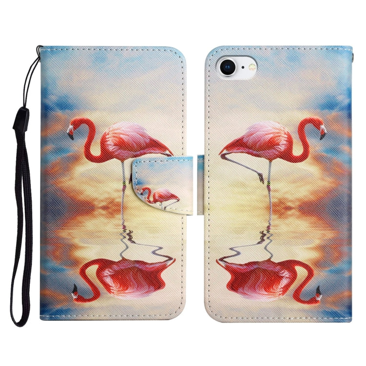 Painted Pattern Horizontal Flip Leather Case with Holder & Card Slot & Wallet, For iPhone X / XS, For iPhone SE 2022 / SE 2020 / 8 / 7, For iPhone 8 Plus & 7 Plus