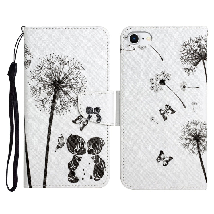 Painted Pattern Horizontal Flip Leather Case with Holder & Card Slot & Wallet, For iPhone X / XS, For iPhone SE 2022 / SE 2020 / 8 / 7, For iPhone 8 Plus & 7 Plus