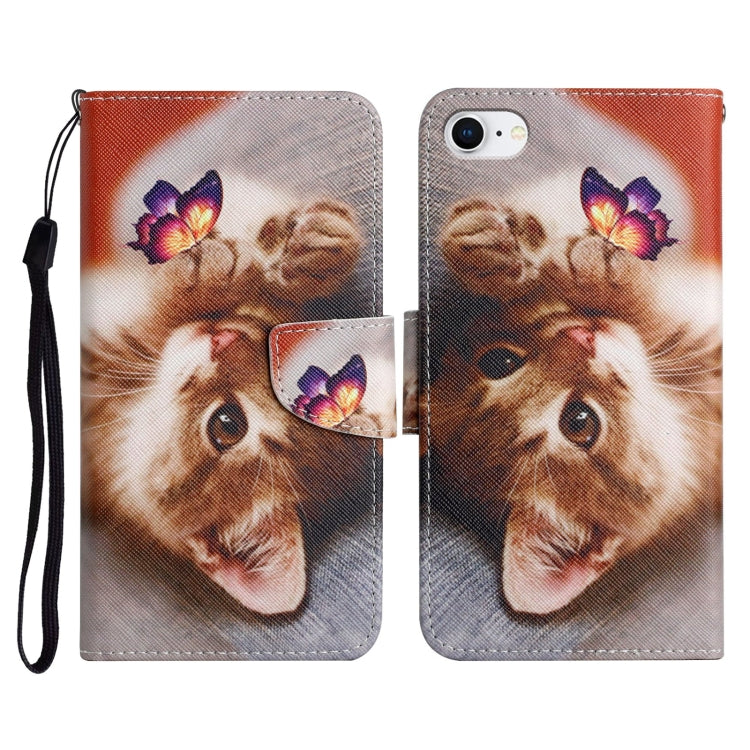Painted Pattern Horizontal Flip Leather Case with Holder & Card Slot & Wallet, For iPhone X / XS, For iPhone SE 2022 / SE 2020 / 8 / 7, For iPhone 8 Plus & 7 Plus