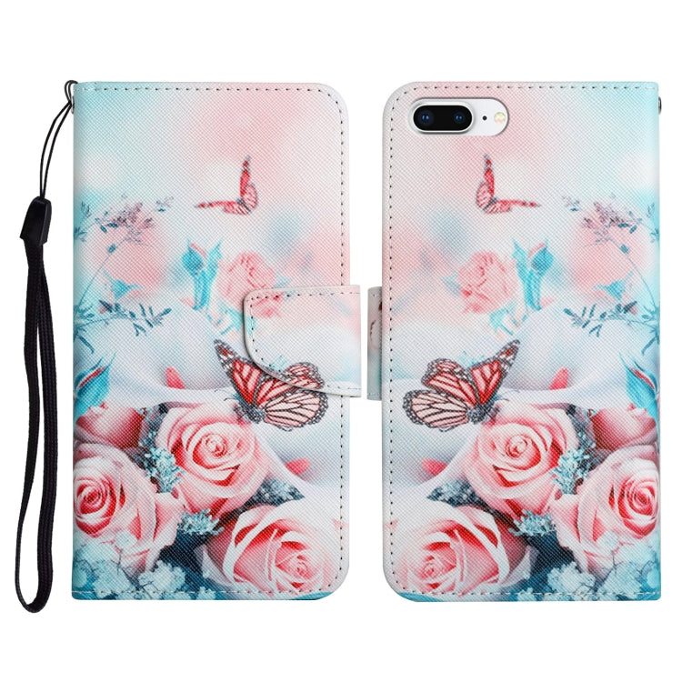 Painted Pattern Horizontal Flip Leather Case with Holder & Card Slot & Wallet, For iPhone X / XS, For iPhone SE 2022 / SE 2020 / 8 / 7, For iPhone 8 Plus & 7 Plus