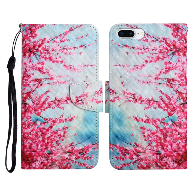 Painted Pattern Horizontal Flip Leather Case with Holder & Card Slot & Wallet, For iPhone X / XS, For iPhone SE 2022 / SE 2020 / 8 / 7, For iPhone 8 Plus & 7 Plus